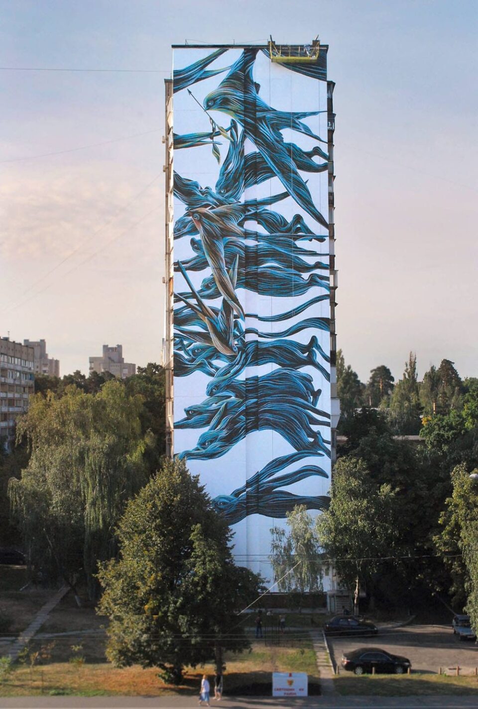 Flowing Swarms of Animals and Other Beasts Painted on Urban Walls by ...