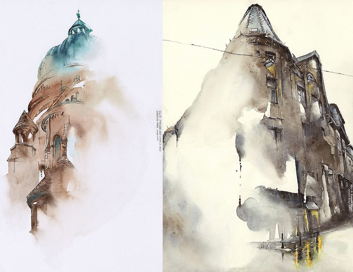 Dreamy New Architectural Watercolors By Artist Sunga Park Colossal Dreamy New Architectural Watercolors By Artist Sunga Park Colossal
