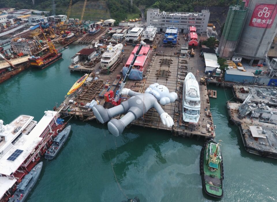 KAWS Floats a Massive Inflatable Sculpture in Hong Kong’s Victoria ...