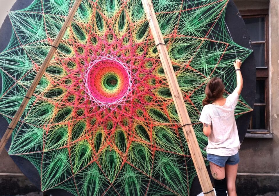 Ultraviolet Light Transforms Large-Scale String Art Into Intergalactic ...
