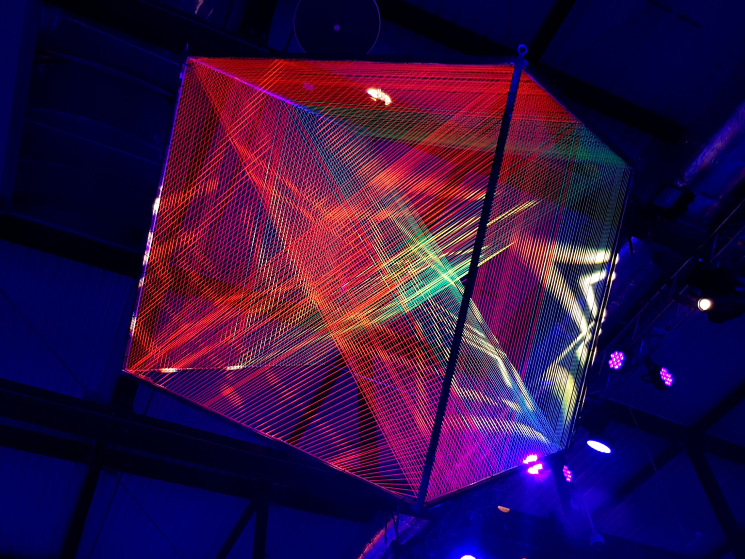 Ultraviolet Light Transforms Large-Scale String Art Into Intergalactic ...