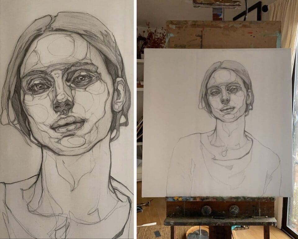 Portrait Outlining Bold Outlines Delineate Expressive Portraits by Agnes Grochulska — Colossal