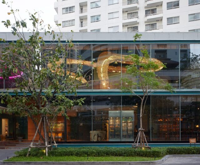 Expo Building Rattan Built From Rattan, A Sinuous Structure Houses a Yoga Sanctuary in ...