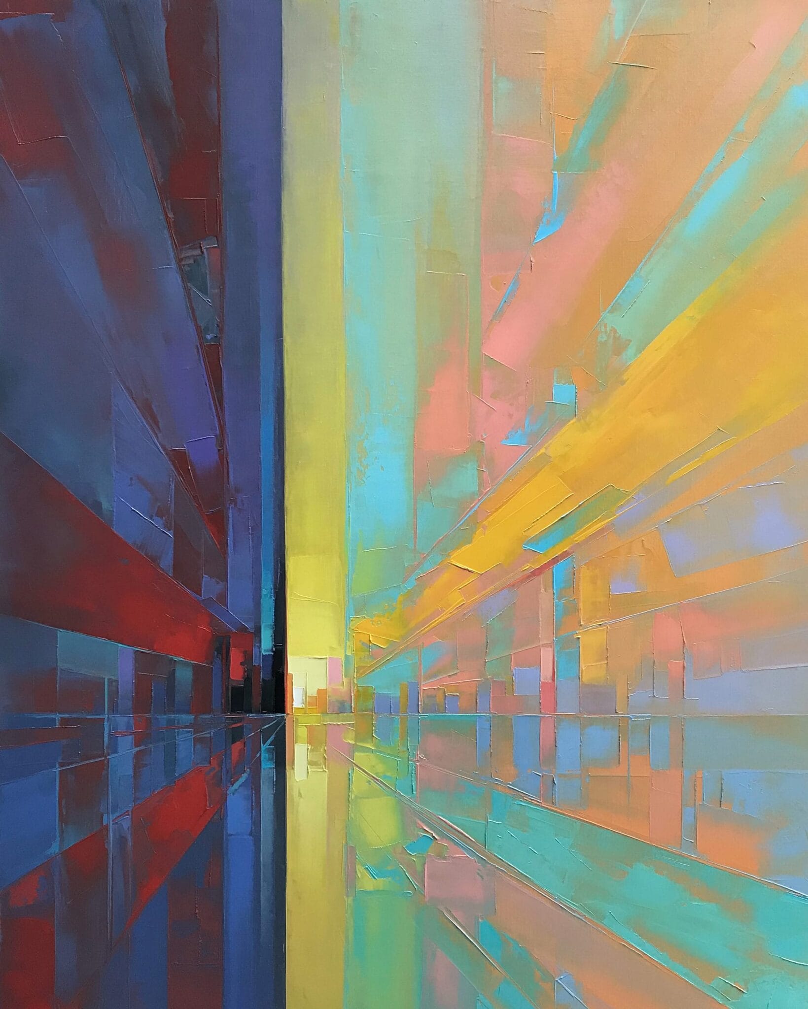 Bold Brushstrokes Energize Abstract, Pixelated Landscapes by Artist ...