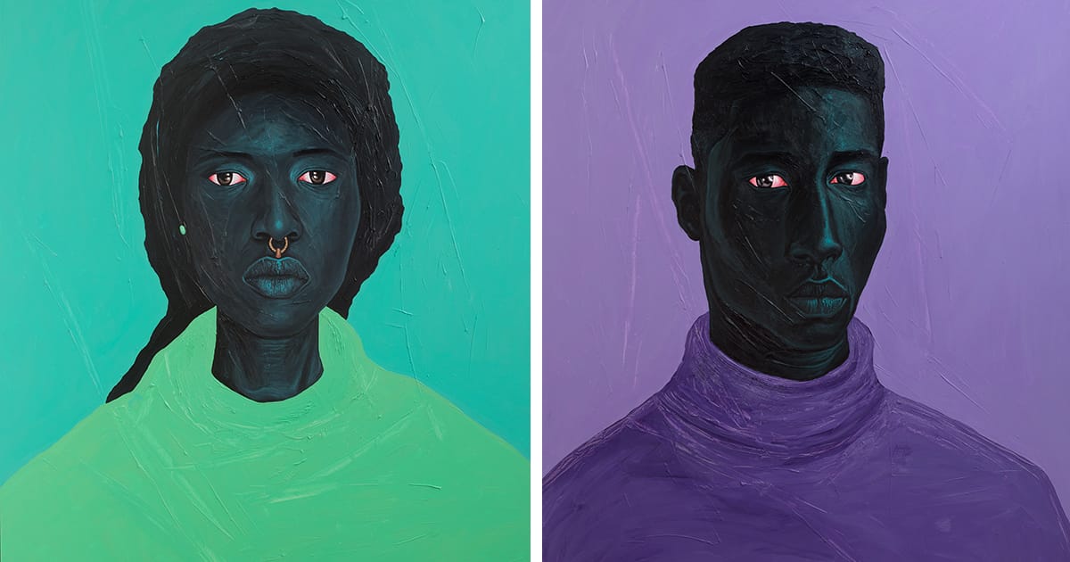 Red-Eyed Subjects Peer Forward in Bright, Impasto Portraits by Artist Annan Affotey - Vimarsana News