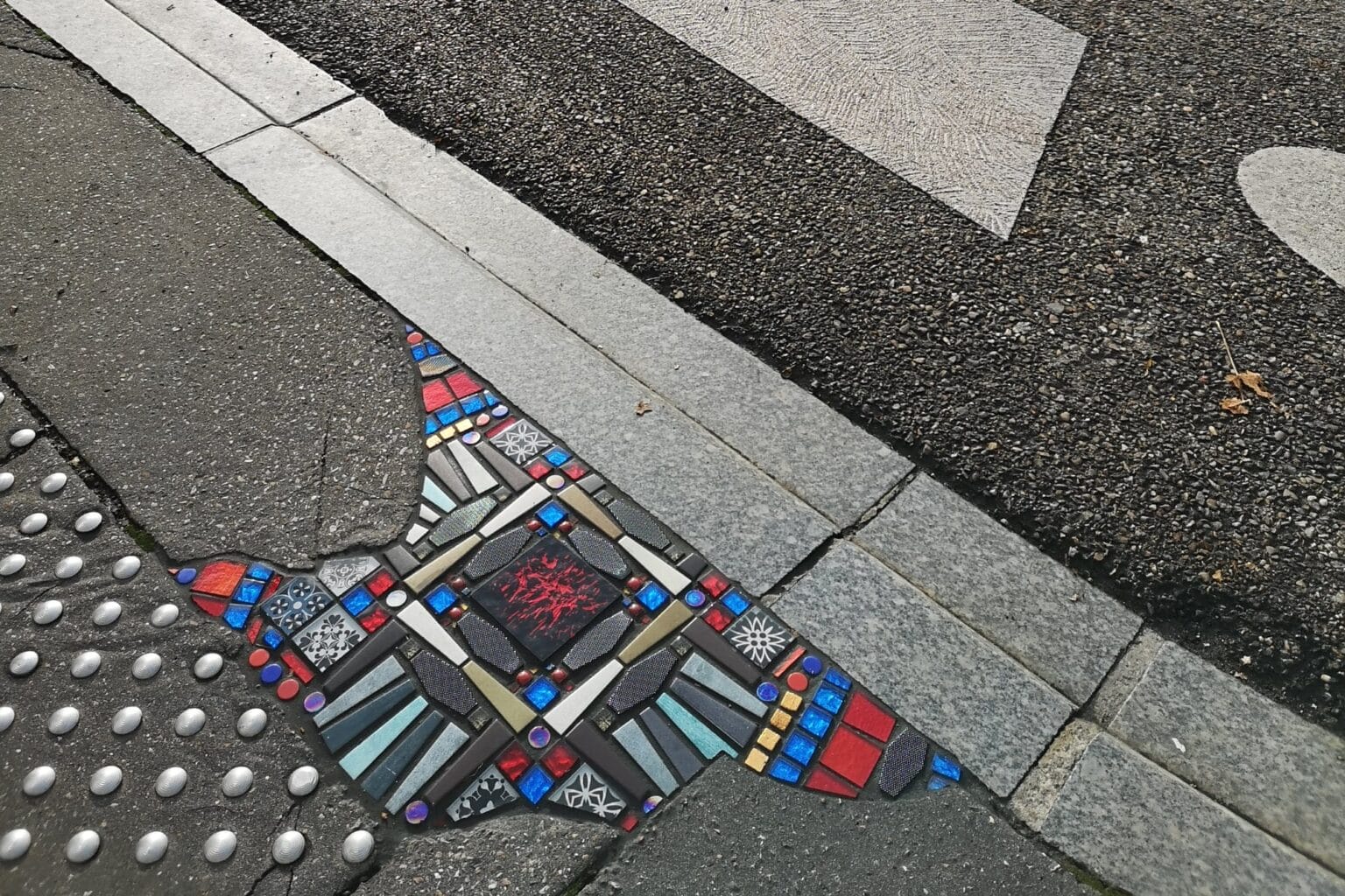 Vibrant Tiled Mosaics by Ememem Repair Gouged Pavement and Fractured ...