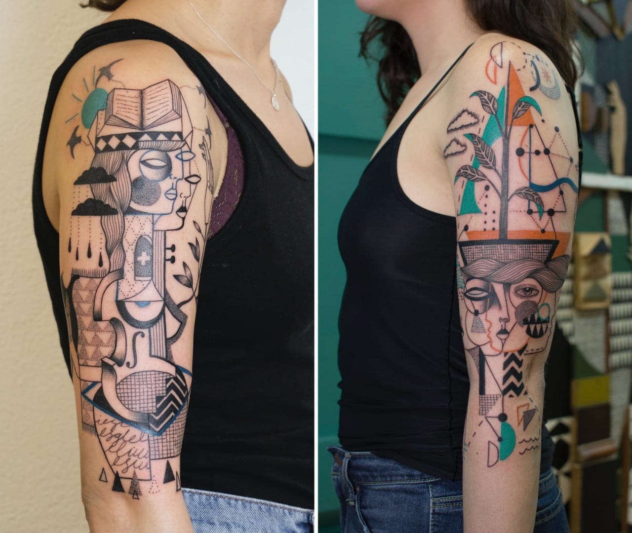 Elegant Tattoos by Expanded Eye Combine Fragmented Figures and ...