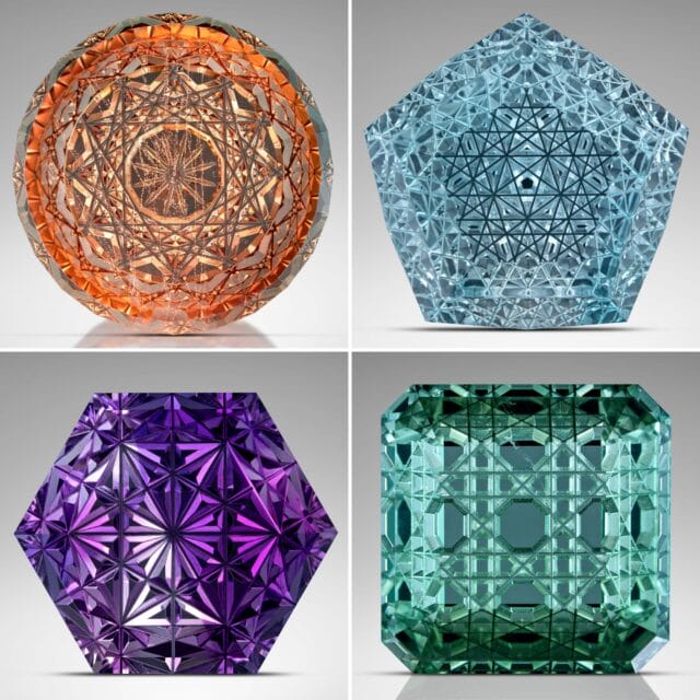 Valuable Crystal Patterns Carved Gemstones Embed Intricate Patterns from Ancient Symbols ...