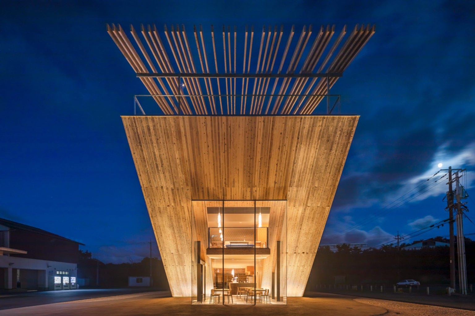 Kengo Kuma Designs A Dramatically Vaulted Cafe To Evoke Japan s Sloping Kengo Kuma Designs A Dramatically Vaulted Cafe To Evoke Japan s Sloping