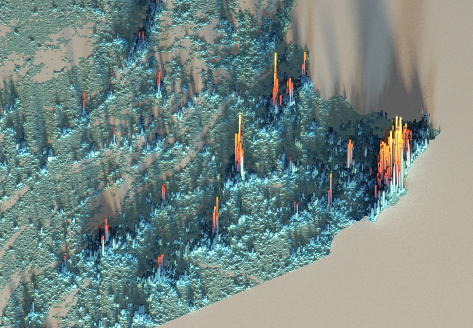 Boldly Contrasted Maps by Spencer Schien Visualize Population Density ...