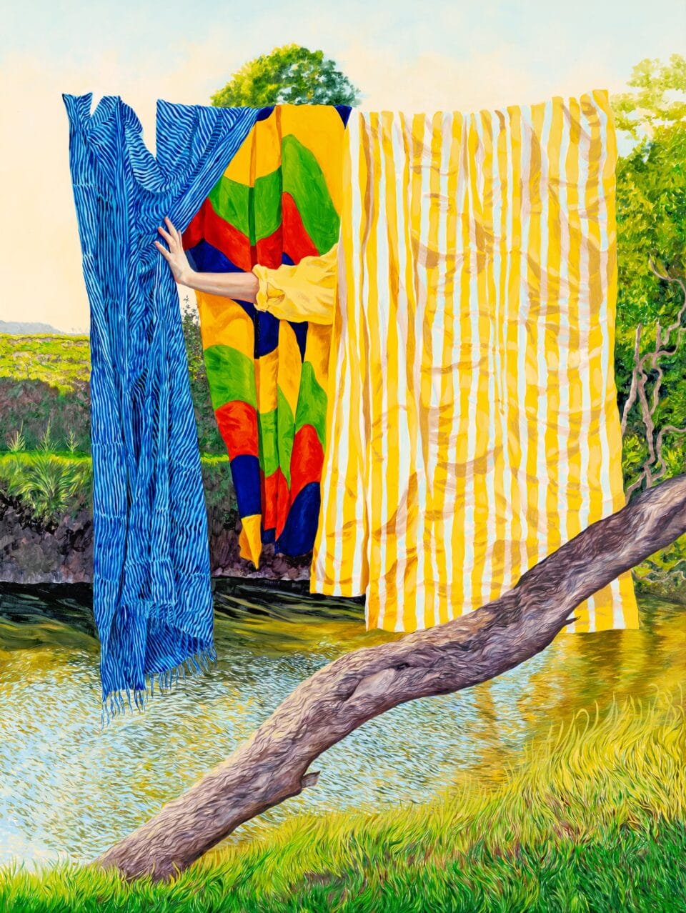 In Monica Rohan's 'Disappearing Act,' Free-Floating Fabrics Disguise ...