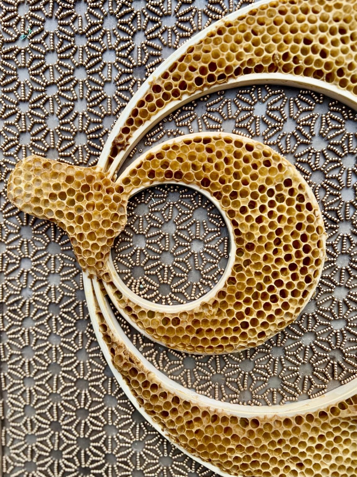 Honeycomb Swells Across Ava Roth's Embroidered Works Made in ...