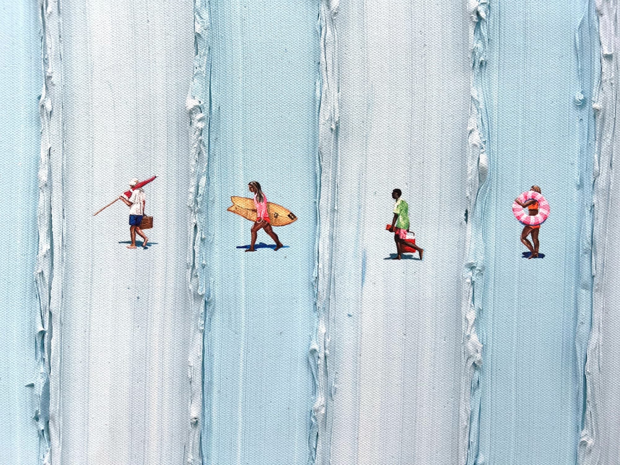 Werner Bronkhorst s Tiny Beachgoers And Sailors Wade By Means Of Chunky 