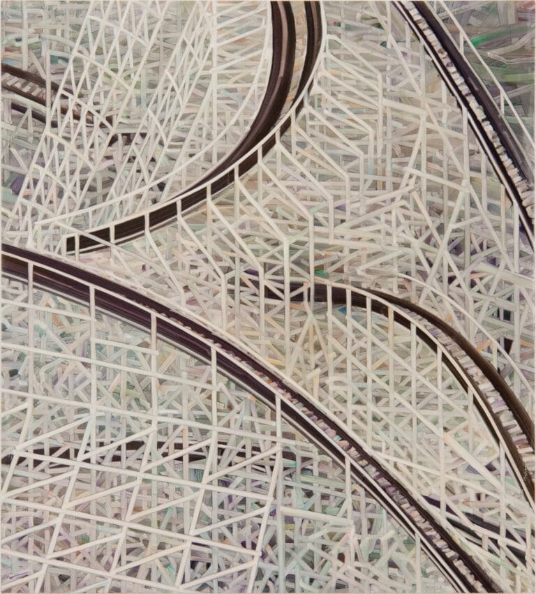Undulating Coasters and Slide Complexes Loom in Alex Hutton's Paintings ...