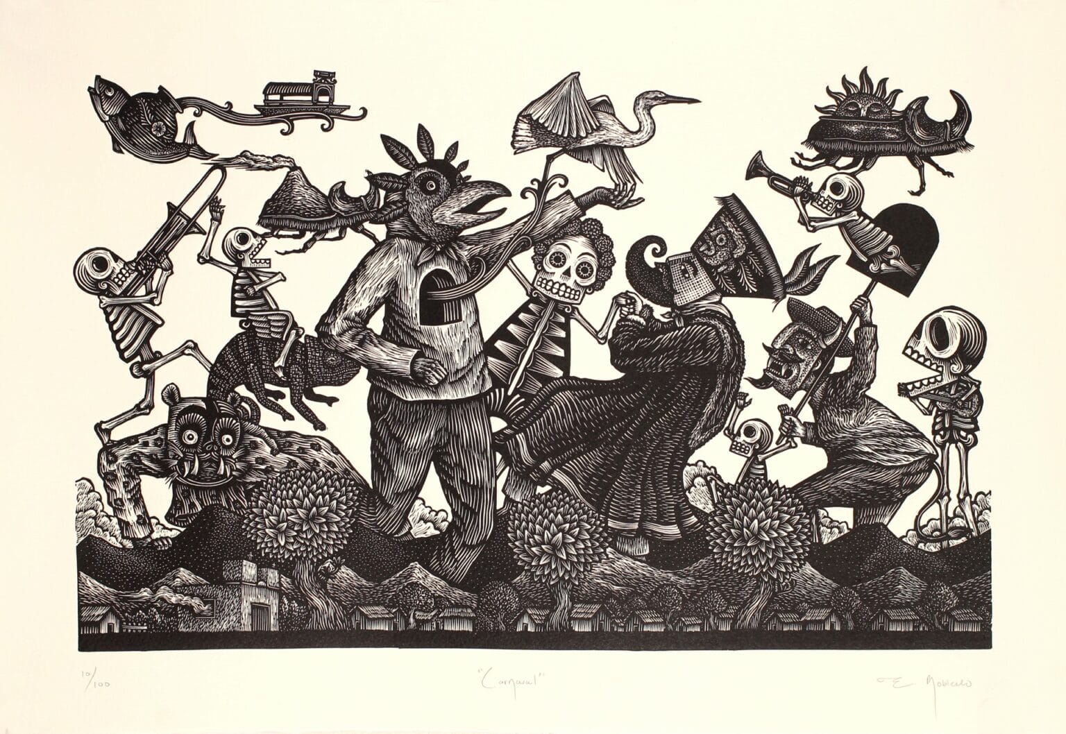 Linocuts by Eduardo Robledo Celebrate Mexican Heritage and Community ...