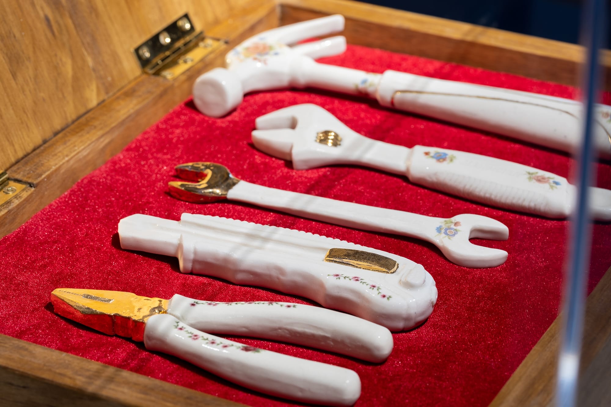 a series of porcelain tools