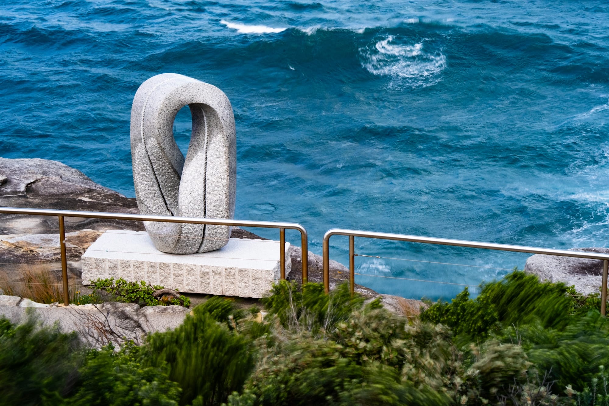 an abstract sculpture at Bondi Beach, NSW, Australia