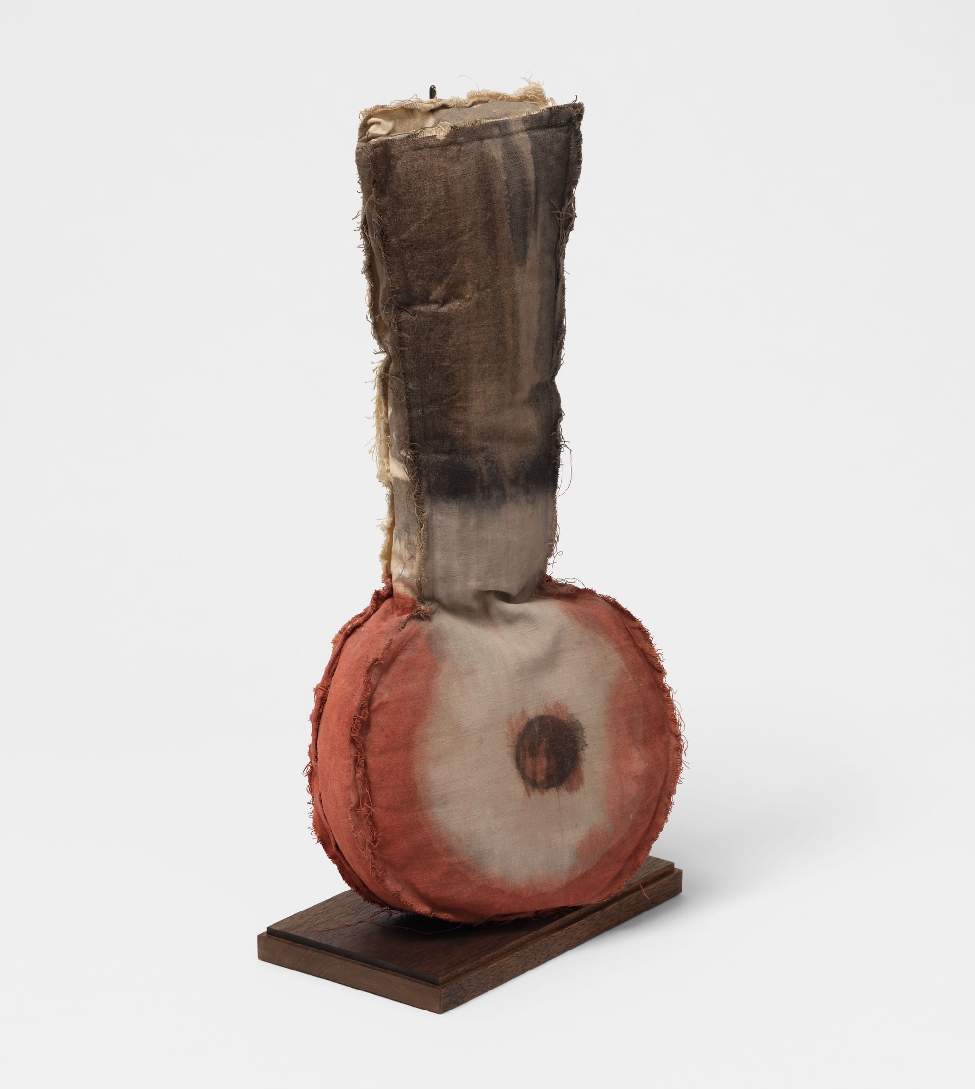 a soft sculpture of a typewriter eraser by Claes Oldenburg
