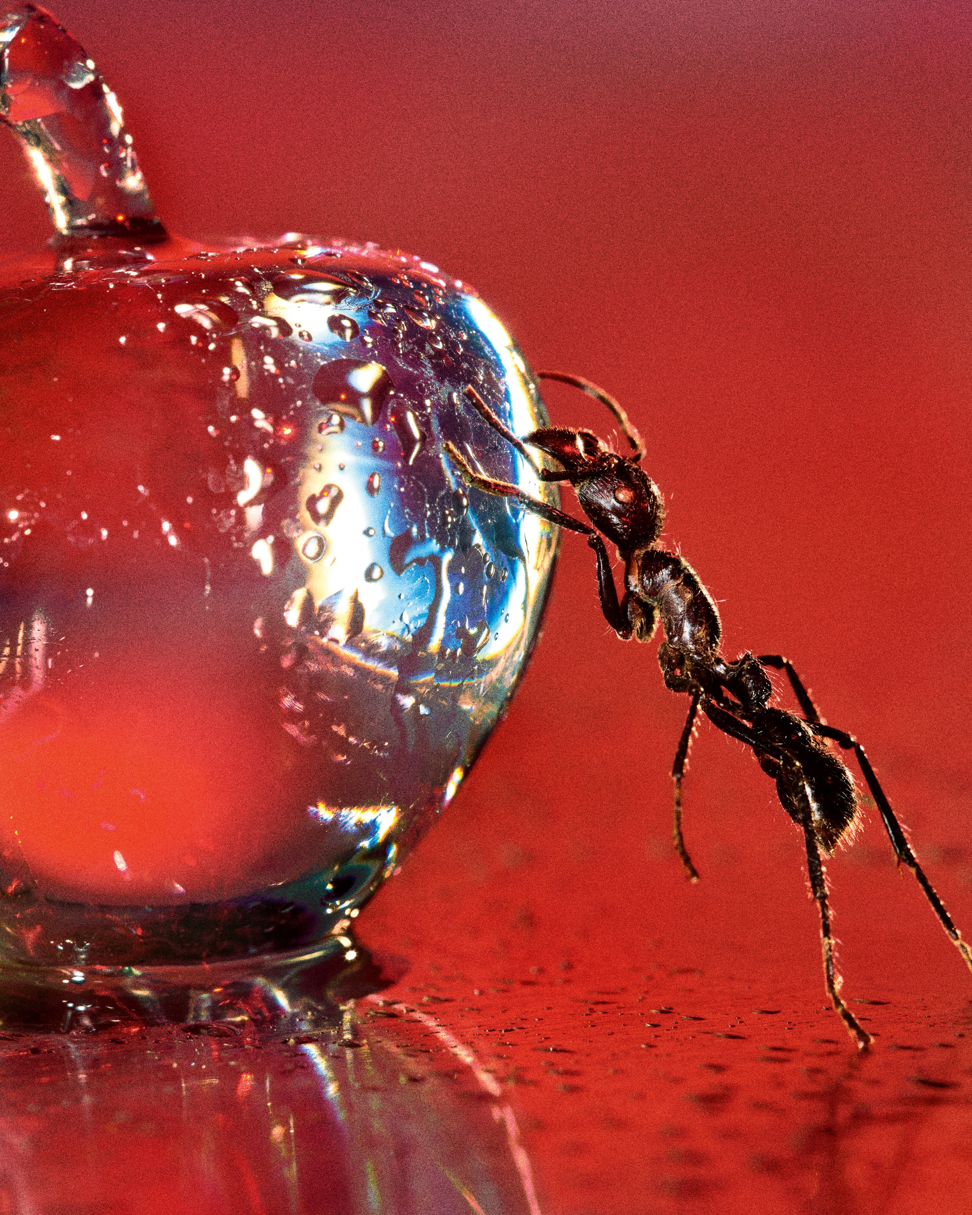 a saturated photo by Elizaveta Porodina of an insect and a bubble